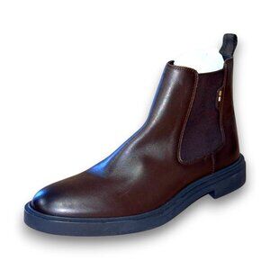 BOSS Calev Chelsea Boots Men's Dark Brown Leather US 13 (UK 12 EU 46) MSRP $230